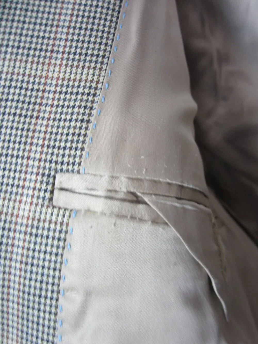 Peter Millar 44T 44 Tall 44L 100% Wool Glen Plaid Sport Coat Tan Beige Black
